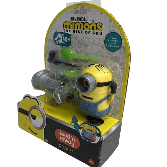 Minions The Rise of Gru Loud N Rowdy Stuart Action And Sounds Figure Mattel New - Picture 5 of 12